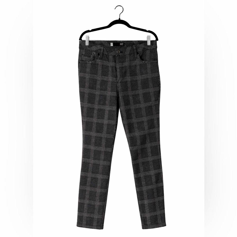 Kut from the Kloth Mia High Rise Plaid Ankle Pants 8